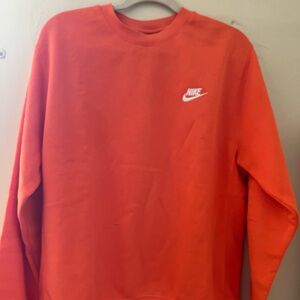 orange nike crewneck